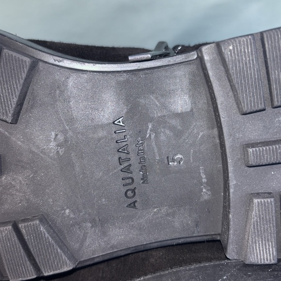 NWOT AQUATALIA LORI SIDE BLACK QUILT PUFFER WINTER SNOW SUEDE BOOT LEATHER Sz 5 - Picture 7 of 8